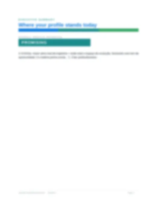 Where your profile stands page (blurred sample)